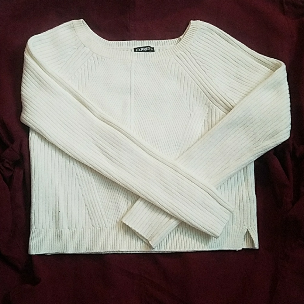 Express, off white crop top
